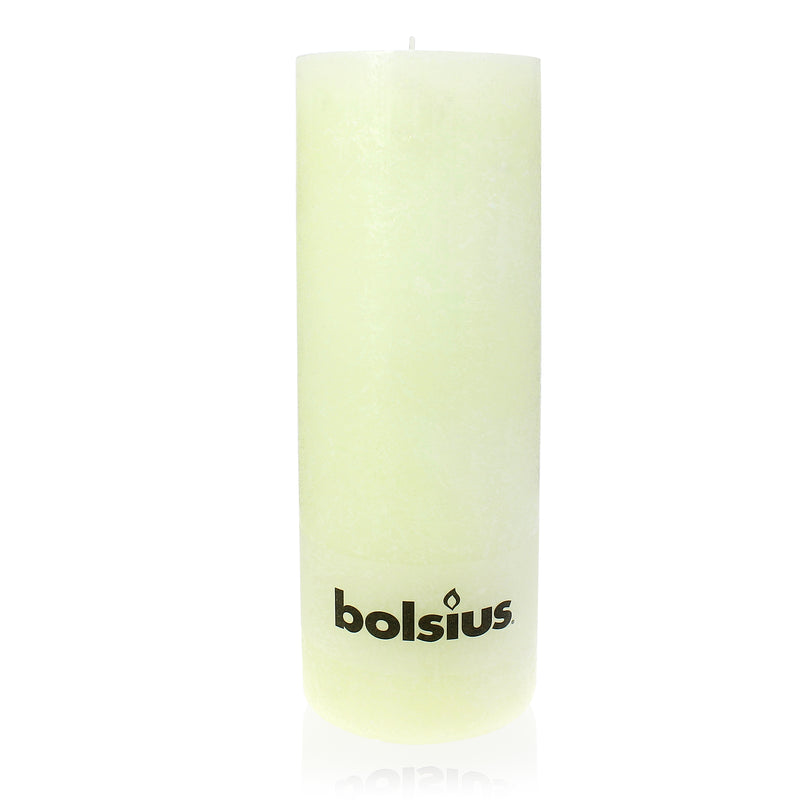 Bougies cylindriques rustique ivoire - Ø100/300 mm (x4)