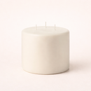 Bougies cylindriques 3 mèches blanc cassé - 90h Ø150/150 mm (x2) - Les Bougies de France