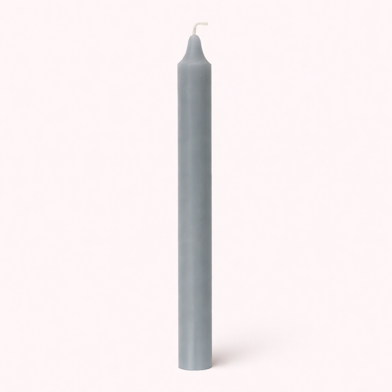 Bougie Rayée Métallisée Diamètre 10cm Hauteur 20cm - Bleu Nuit