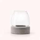 Photophores en verre et socle en pierre - Ø100/130 mm (x4) - Les Bougies de France