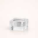 Bougeoirs carrés en verre transparent – Ø77/49 mm (x6) - Les Bougies de France