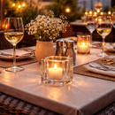 Bougeoirs carrés en verre transparent – Ø55/76 mm (x6) - Les Bougies de France