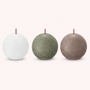 Bougies cylindriques teintées masse rustique - 25h Ø76/76 mm (x6) - Les Bougies de France