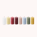 Bougies cylindriques teintées masse rustique - 30h Ø50/100 mm (x8) - Les Bougies de France