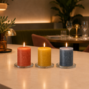 Bougies cylindriques teintées masse rustique - 35h Ø68/80 mm (x4) - Les Bougies de France