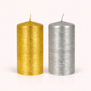 Bougies cylindriques brossées - 68h Ø80/150 mm (x2) - Les Bougies de France