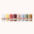 Bougies cylindriques teintées masse rustique - 60h Ø68/130 mm (x4) - Les Bougies de France