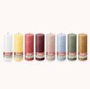 Bougies cylindriques teintées masse rustique - 85h Ø68/190 mm (x4) - Les Bougies de France