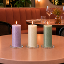Bougies cylindriques teintées masse rustique - 85h Ø68/190 mm (x4) - Les Bougies de France