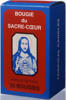 Bougies du Sacré cœur blanches - 8h Ø10/110 mm (50x30) - Les Bougies de France