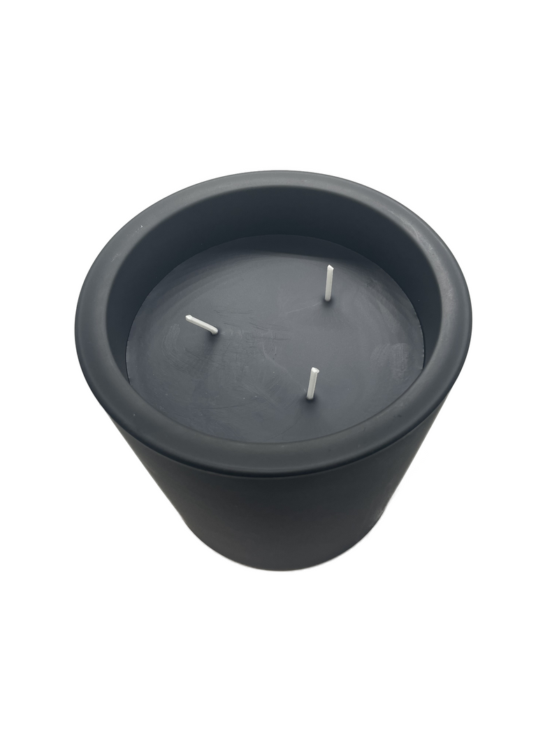 Bougies "Maxi Light" 3 mèches parfum Forêt Sacré - 60h Ø120/115 mm (x6) - Les Bougies de France