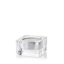 Bougeoirs carrés en verre transparent – Ø77/49 mm (x6)