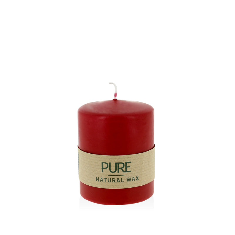 Bougies "pure" 100% naturelles rouge (x12)