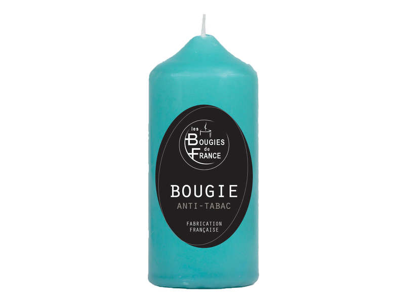 Bougie anti tabac turquoise - 40h Ø58/130 mm (x8)