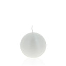 Bougie boule brossée blanche