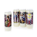 Bougies neuvaines avec effigies - 216h Ø60/180 mm (x20) - Les Bougies de France