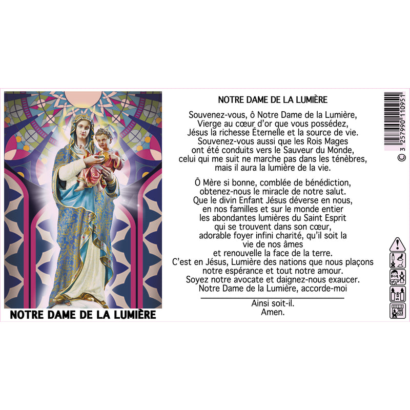 Bougies neuvaines avec effigies - 216h Ø60/180 mm (x1) - Les Bougies de France
