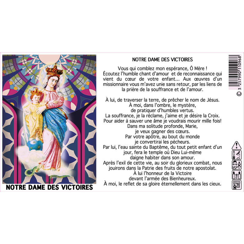 Bougies neuvaines avec effigies - 216h Ø60/180 mm (x1) - Les Bougies de France
